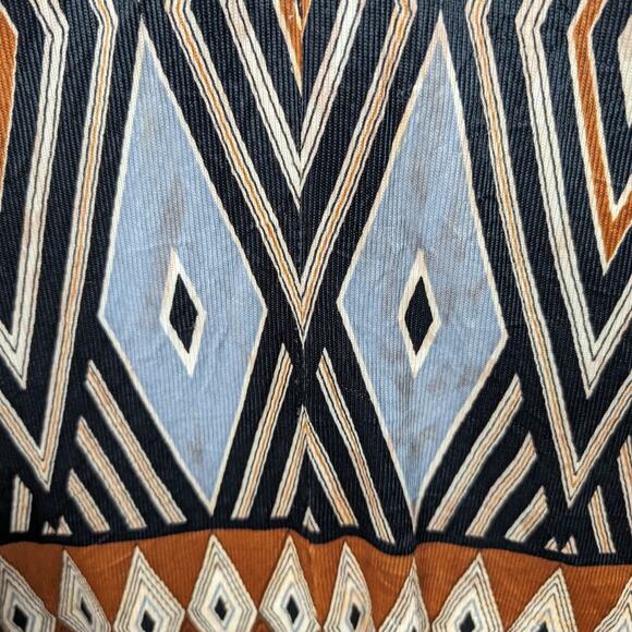 Vintage Dress Womens 10 Medium Geometric Brown Black 1970s Retro Boho READ - Picture 7 of 12